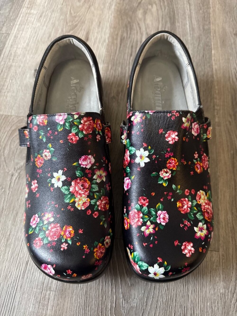 Alegria Joleen Blossom Leather Non-Marking Women's Nursing Clogs US Sz 41